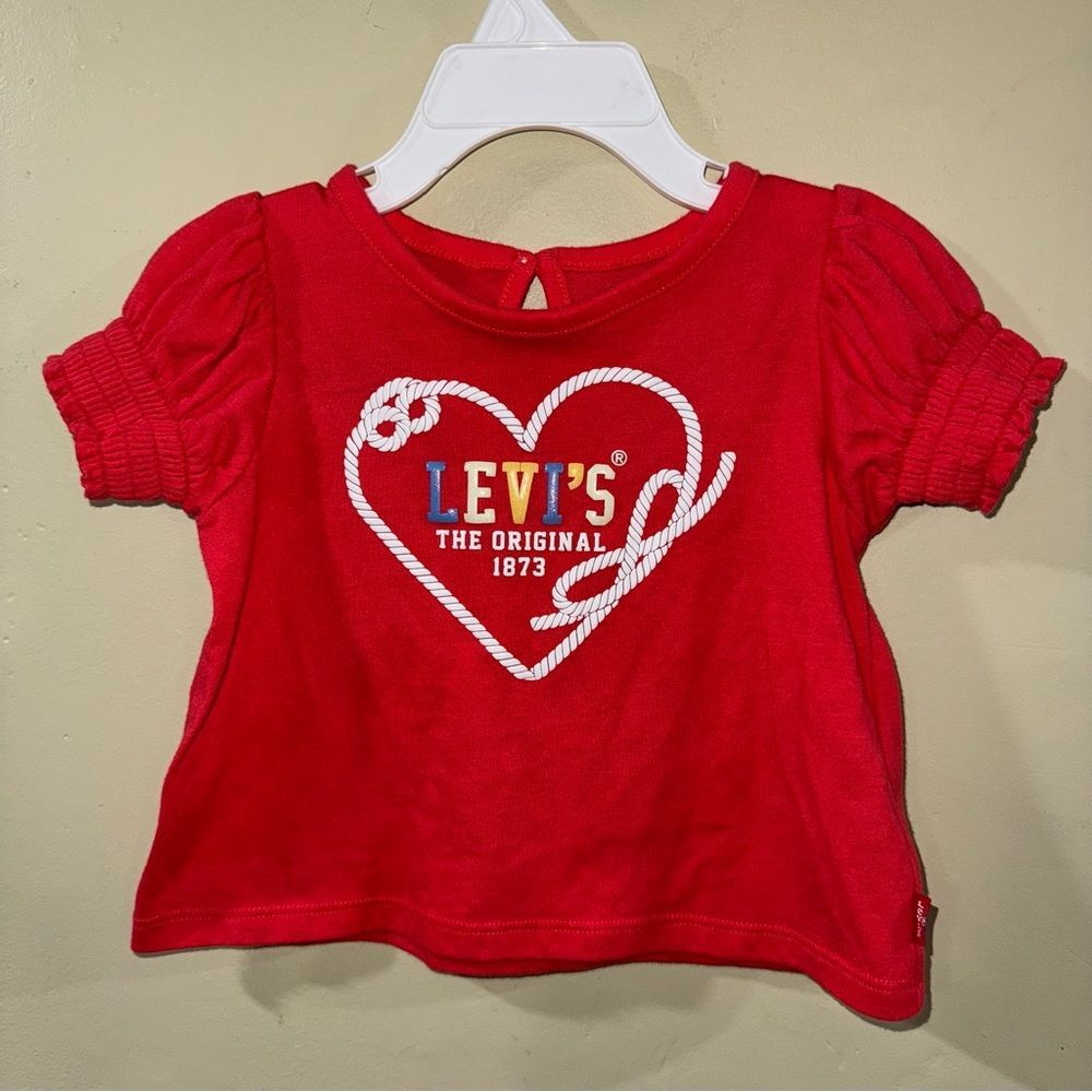 Levi's size 24 months Red cowgirl tee shirt